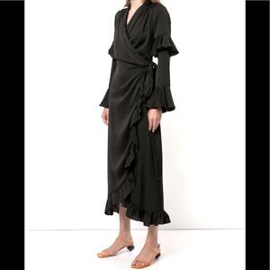 𝅺MISA Los Angeles Calithea Wrap Midi Dress.